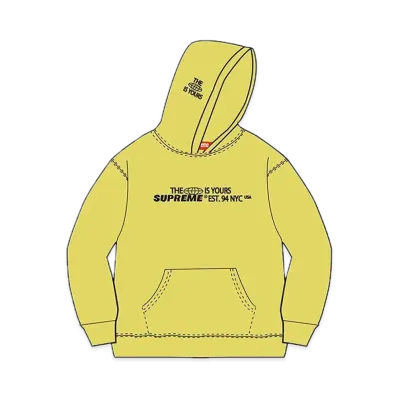 Supreme World Is Yours Hooded Sweatshirt "Yellow"