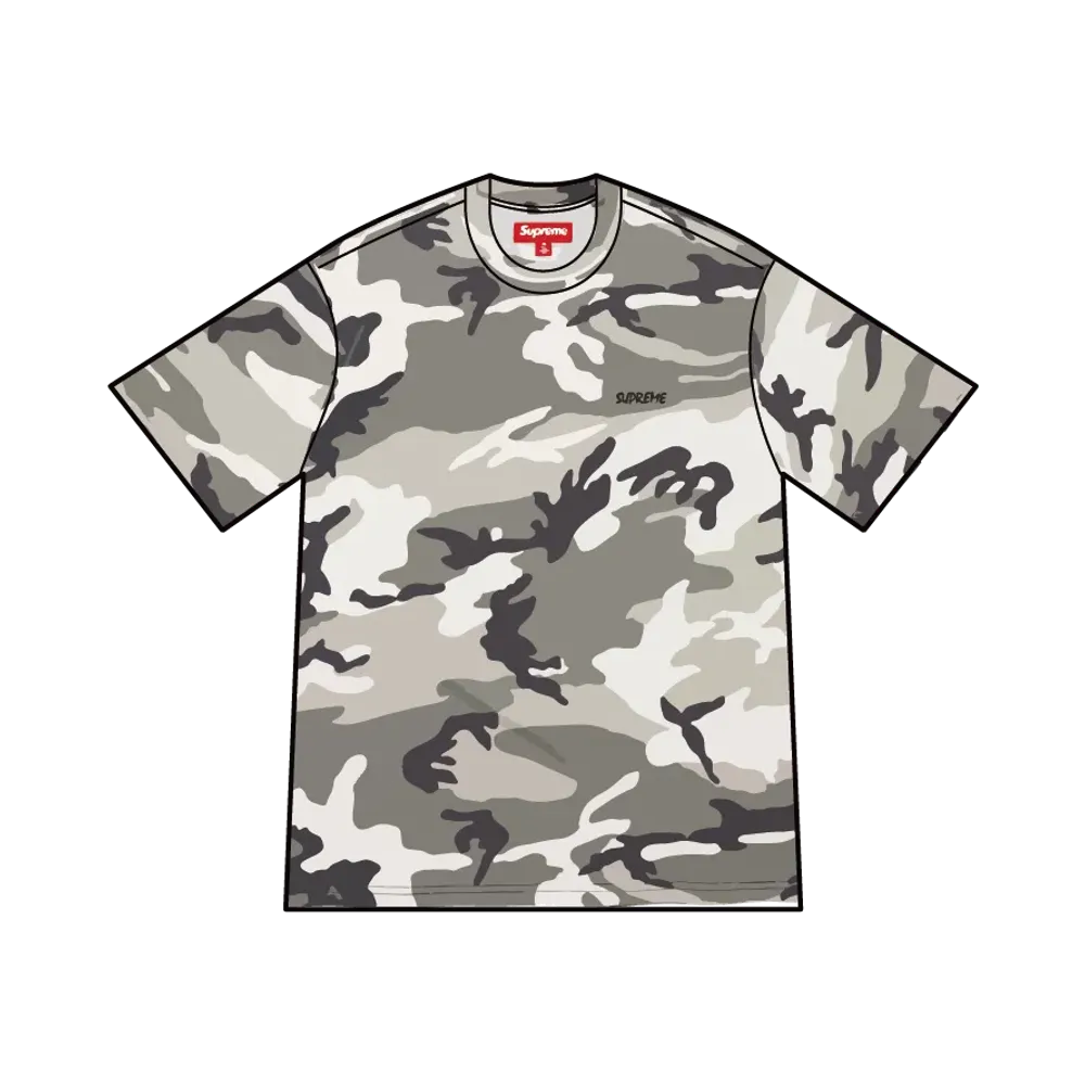 Supreme Washed S/S Top (25FW) "Snow Camo"