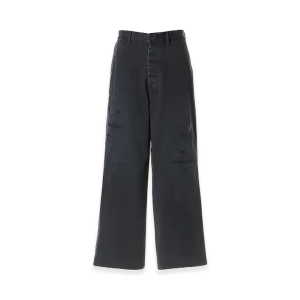 HYSTERIC GLAMOUR Woman On Skull Stamp Chino Pants "Black"