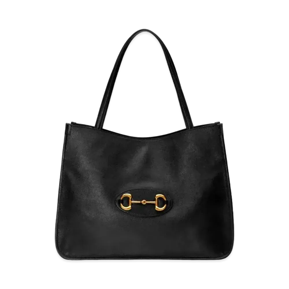 GUCCI Horsebit 1955 Tote Bag "Black"