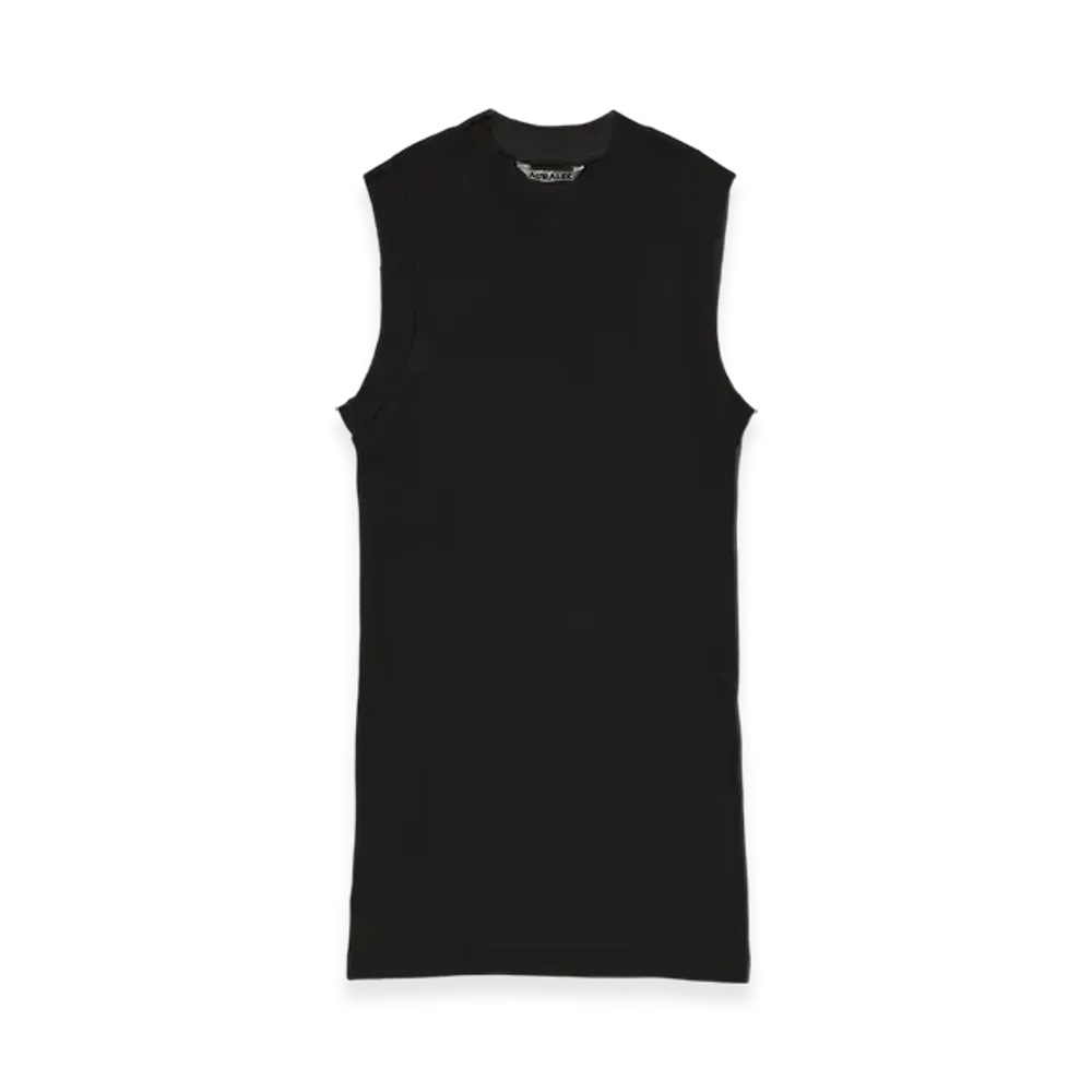 AURALEE Super High Gauge Sheer Rib Tank Top "Black"