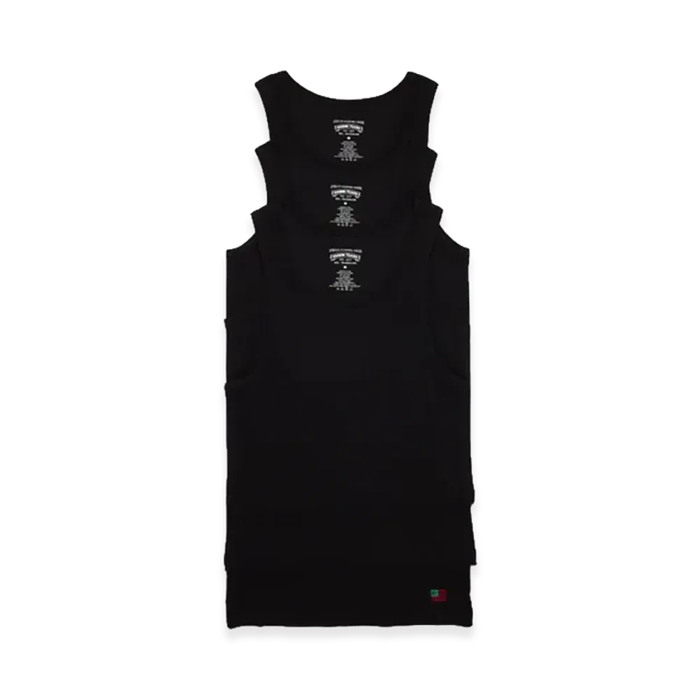 DENIM TEARS DT Flag 3-Pack Ribbed Tank "Black"