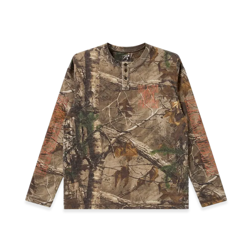 BlackEyePatch Stencil Logo Henley Neck L/S Tee "Multi"