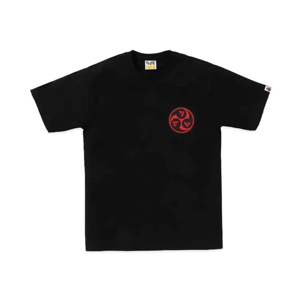 A BATHING APE Japanese Crest Tee "Black"