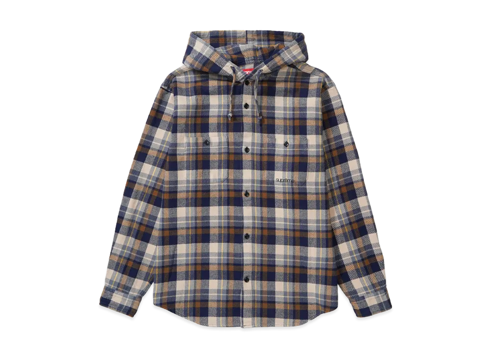 Supreme Hooded Flannel Shirt "Brown"
