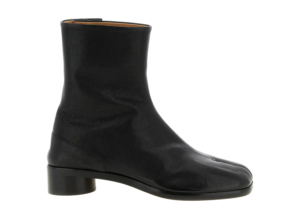 Maison Margiela Tabi Leather Ankle Boots "Black"