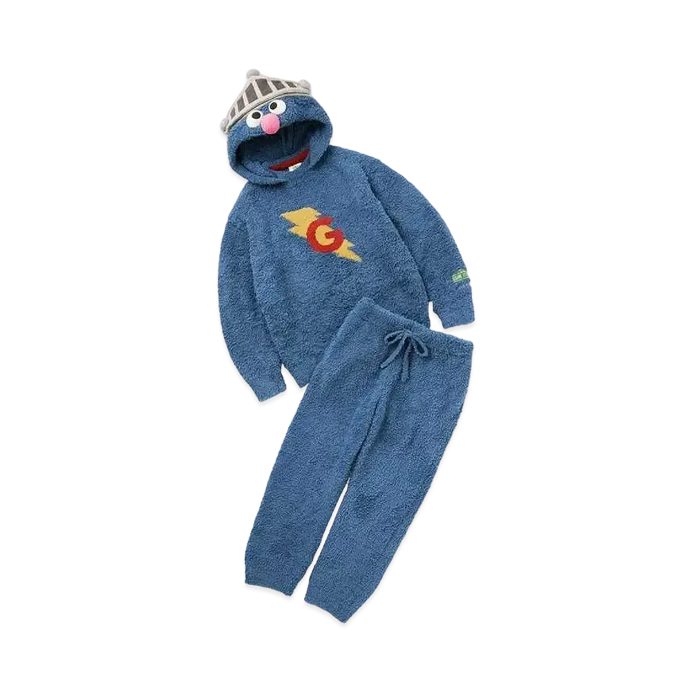 GELATO PIQUE x Sesame Street Homme Limited Edition Super Grover Hoodie & Long Pants Set "Blue"