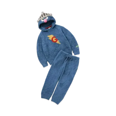 GELATO PIQUE x Sesame Street Homme Limited Edition Super Grover Hoodie & Long Pants Set "Blue"
