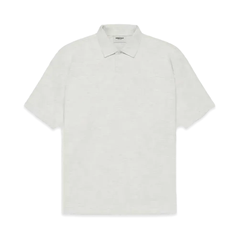 FEAR OF GOD ESSENTIALS Short Sleeve Polo "Light Heather Oatmeal"