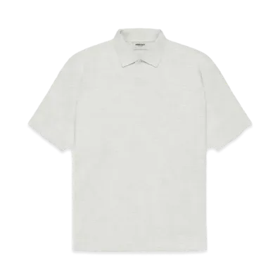 FEAR OF GOD ESSENTIALS Short Sleeve Polo "Light Heather Oatmeal"