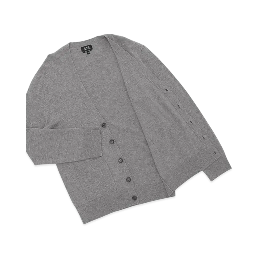 A.P.C. Cardigan Theo "Heathered Grey"