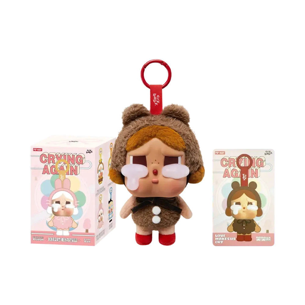 POP MART CRYBABY Crying Again Series Face Plush LOVE MAKES US CRY