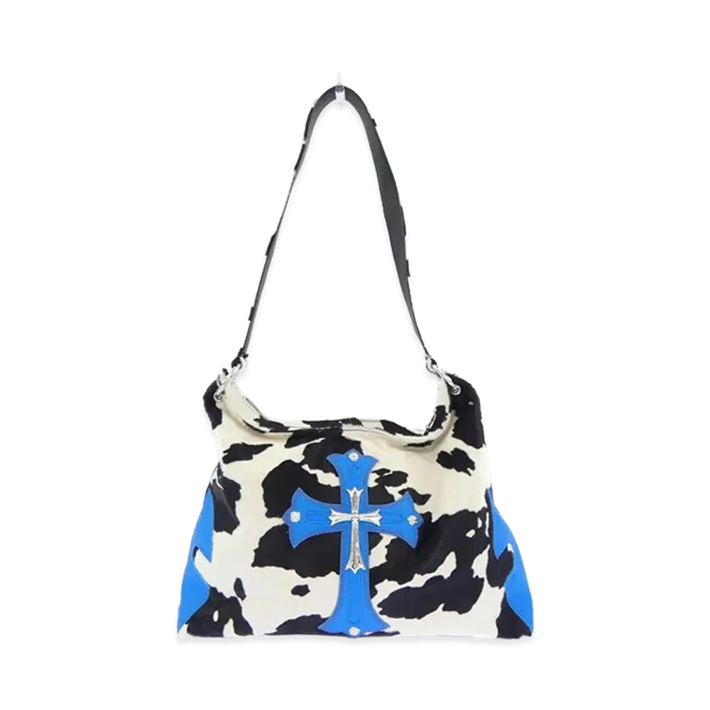 Chrome Hearts Litlle Lyon Large Cross Harako Bag "Zebra/Blue"
