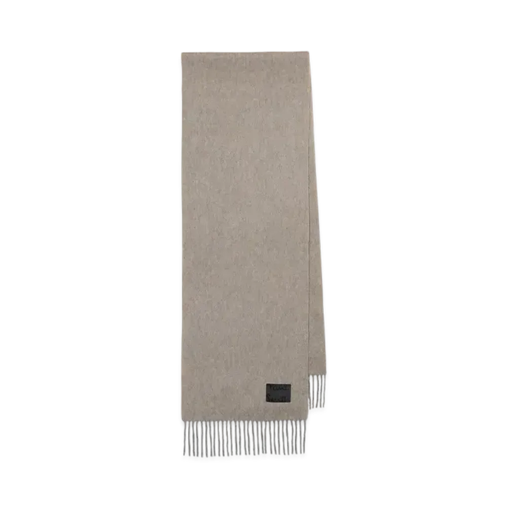 Paul Smith Cropped Logo Cashmere Blend Scarf "Beige"