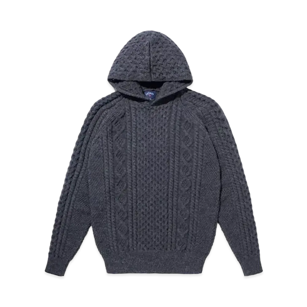 Noah Fisherman Hooded Sweater "Charcoal"