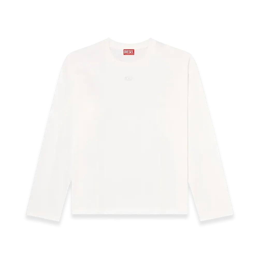 Diesel T-Boxt-LS-Int Long-Sleeve T-Shirt With PaneLS "White"