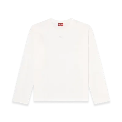 Diesel T-Boxt-LS-Int Long-Sleeve T-Shirt With PaneLS "White"