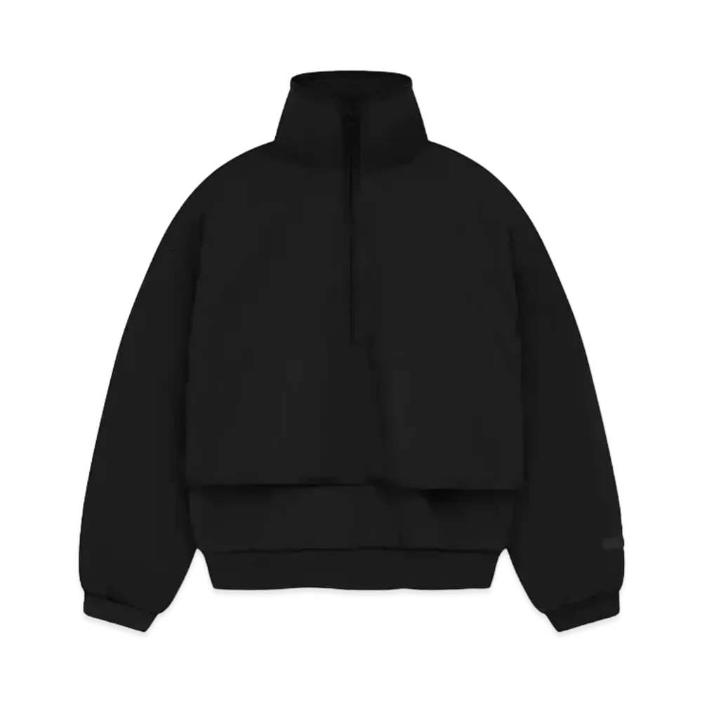 FEAR OF GOD ESSENTIALS Nylon Fleece Mockneck Sweater "Jet Black"