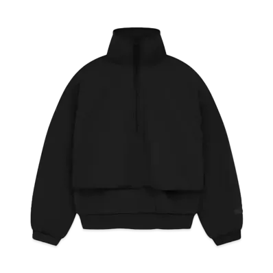 FEAR OF GOD ESSENTIALS Nylon Fleece Mockneck Sweater "Jet Black"