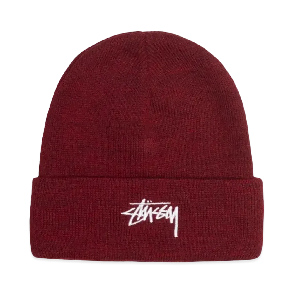 Stussy Stock Cuff Beanie "Red Heather"