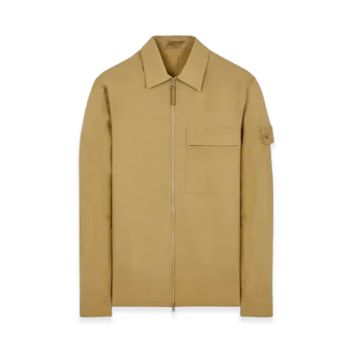 Stone Island 102WN Ghost Piece Gabardine Doppio Overshirt - 23FW "Dark Beige"