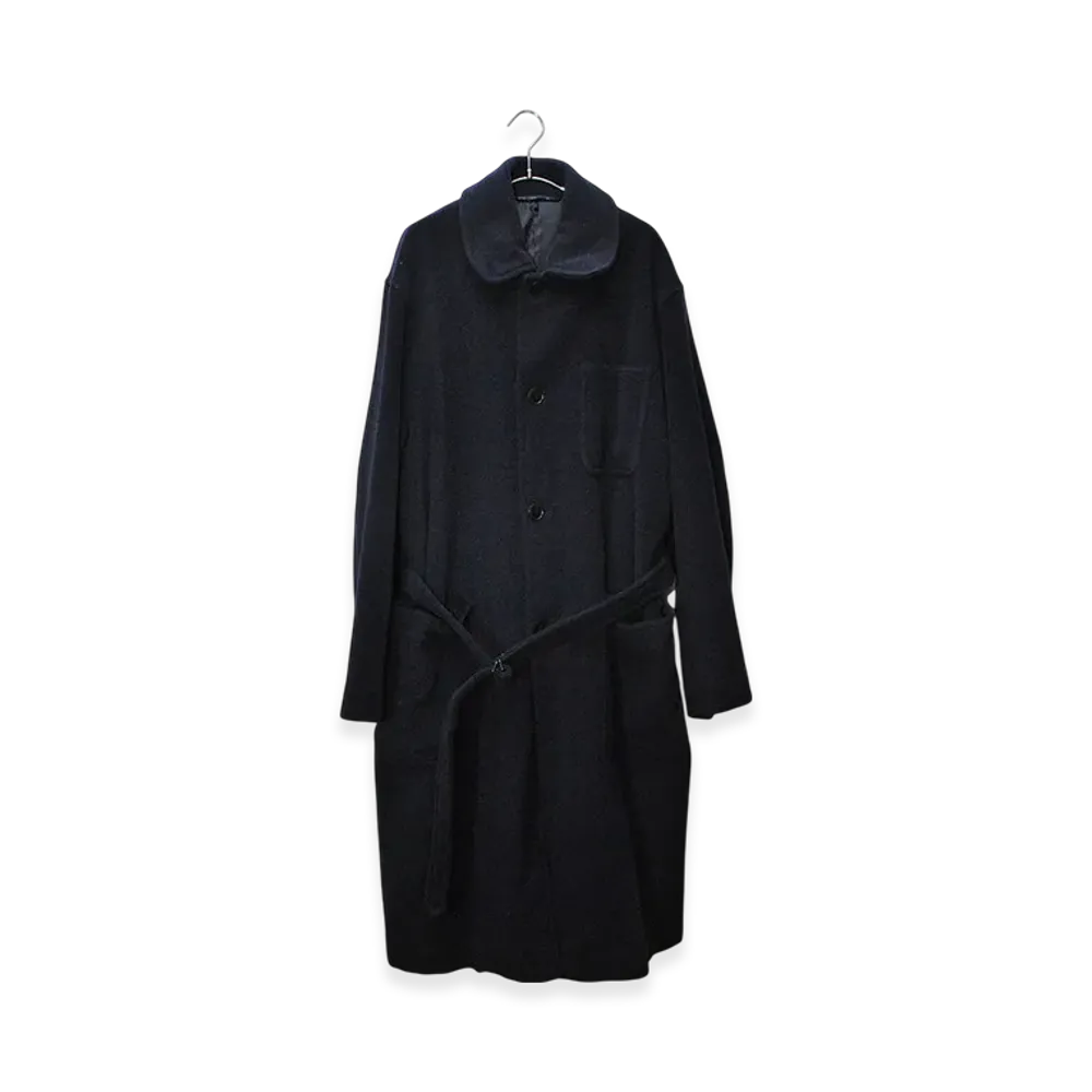 COMOLI Wool Military Coat "Navy"