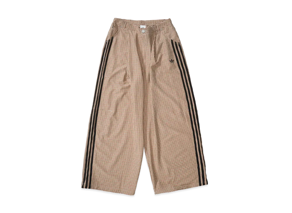 adidas Women's Plaid Trousers Loose Pants "Crystal Linen"