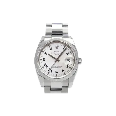 ROLEX Oyster Perpetual Date "Silver Roman/Stainless Steel"