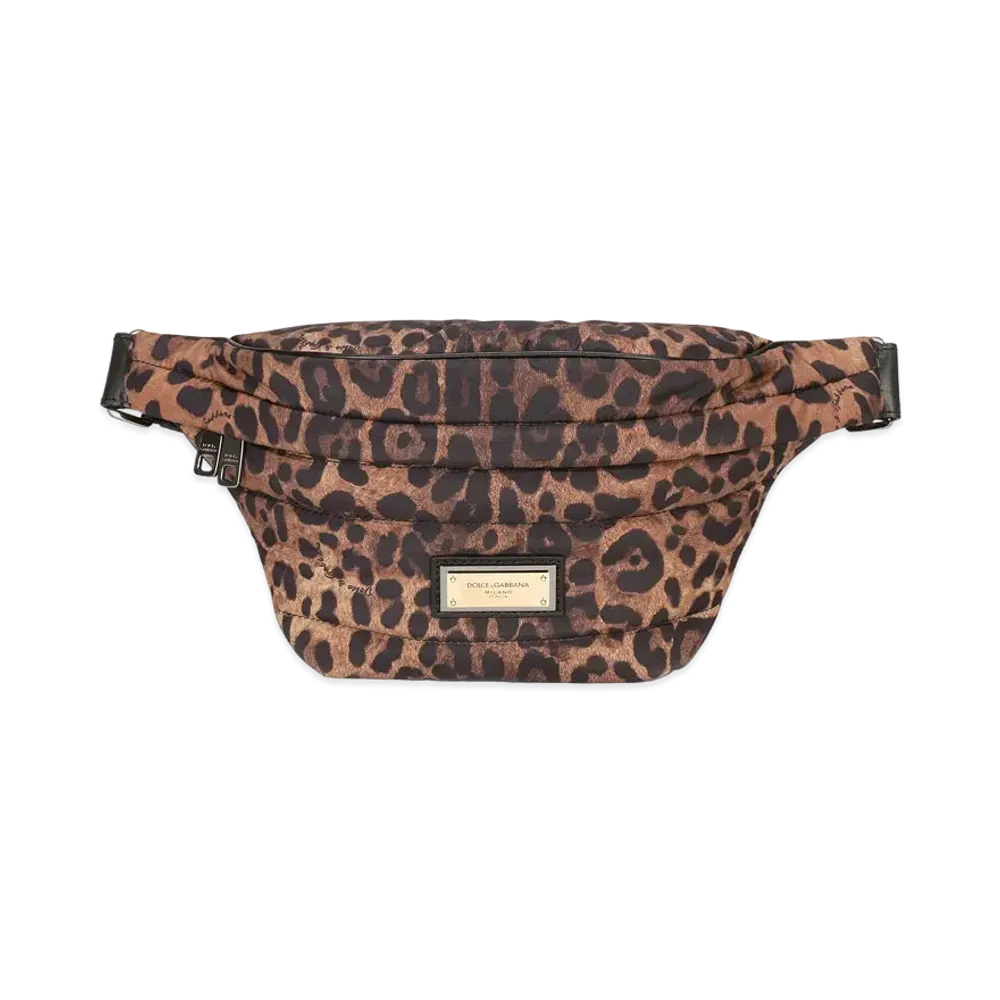 Dolce&Gabbana Sicily Waist Pouch Quilted Nylon Leopard Print "Leopard"