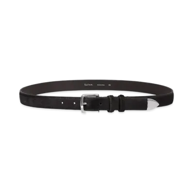 Paul Smith Hair Textured Leather Punterbelt "DarkBrown"