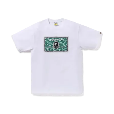 A BATHING APE Bape Card Tee "White/Green"