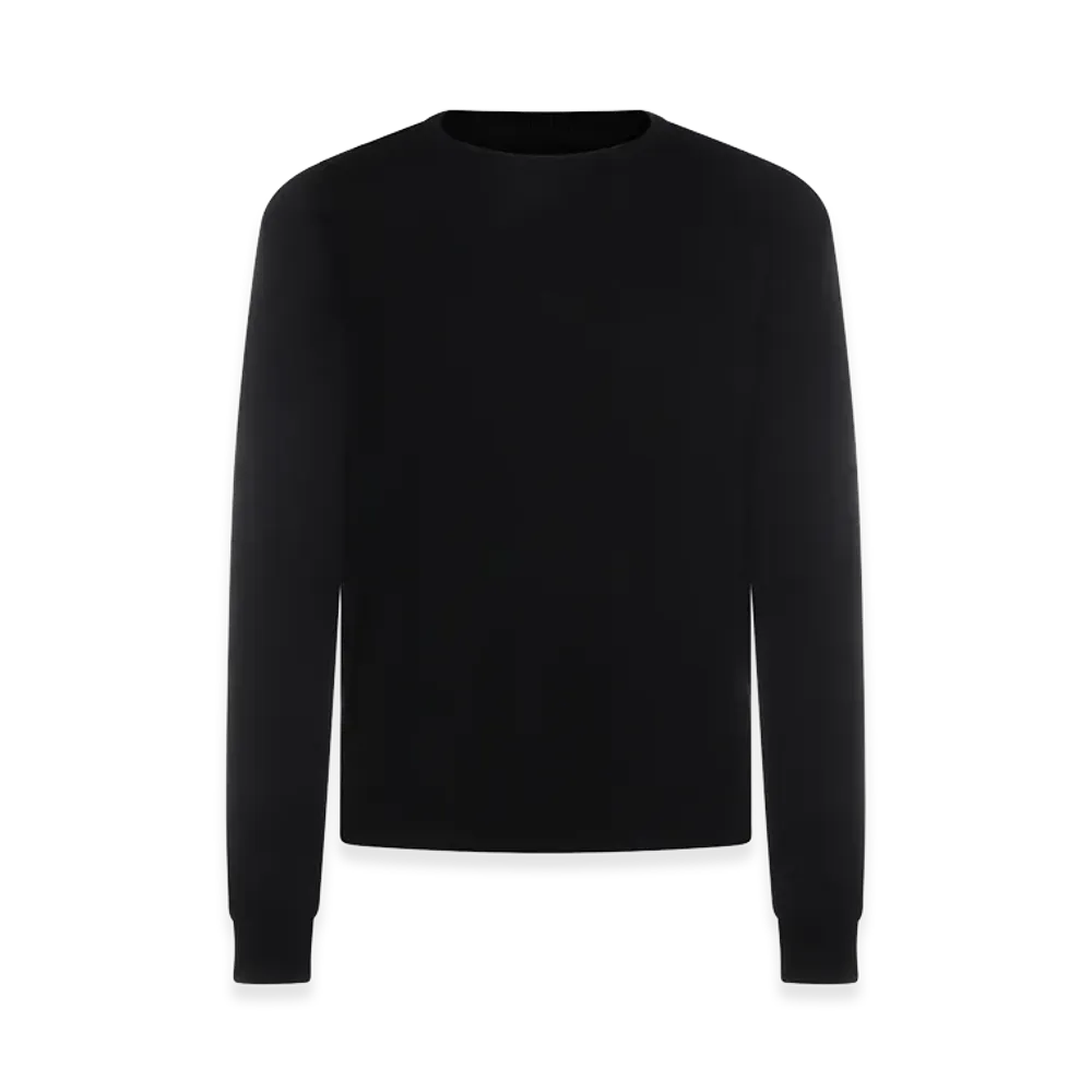 Rick Owens Virgin Wool Crewneck Sweater "Black"
