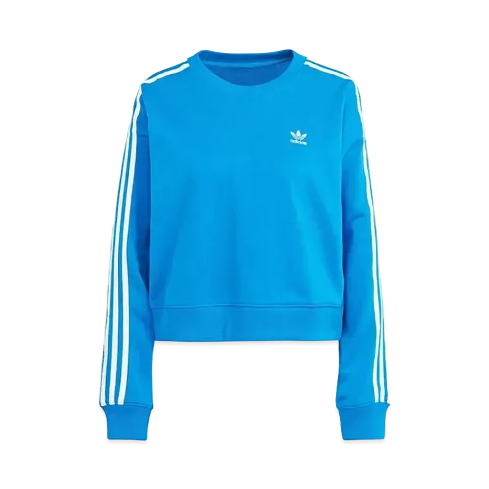 adidas Three Stripes Crew Neck Sweatshirt "Blue"