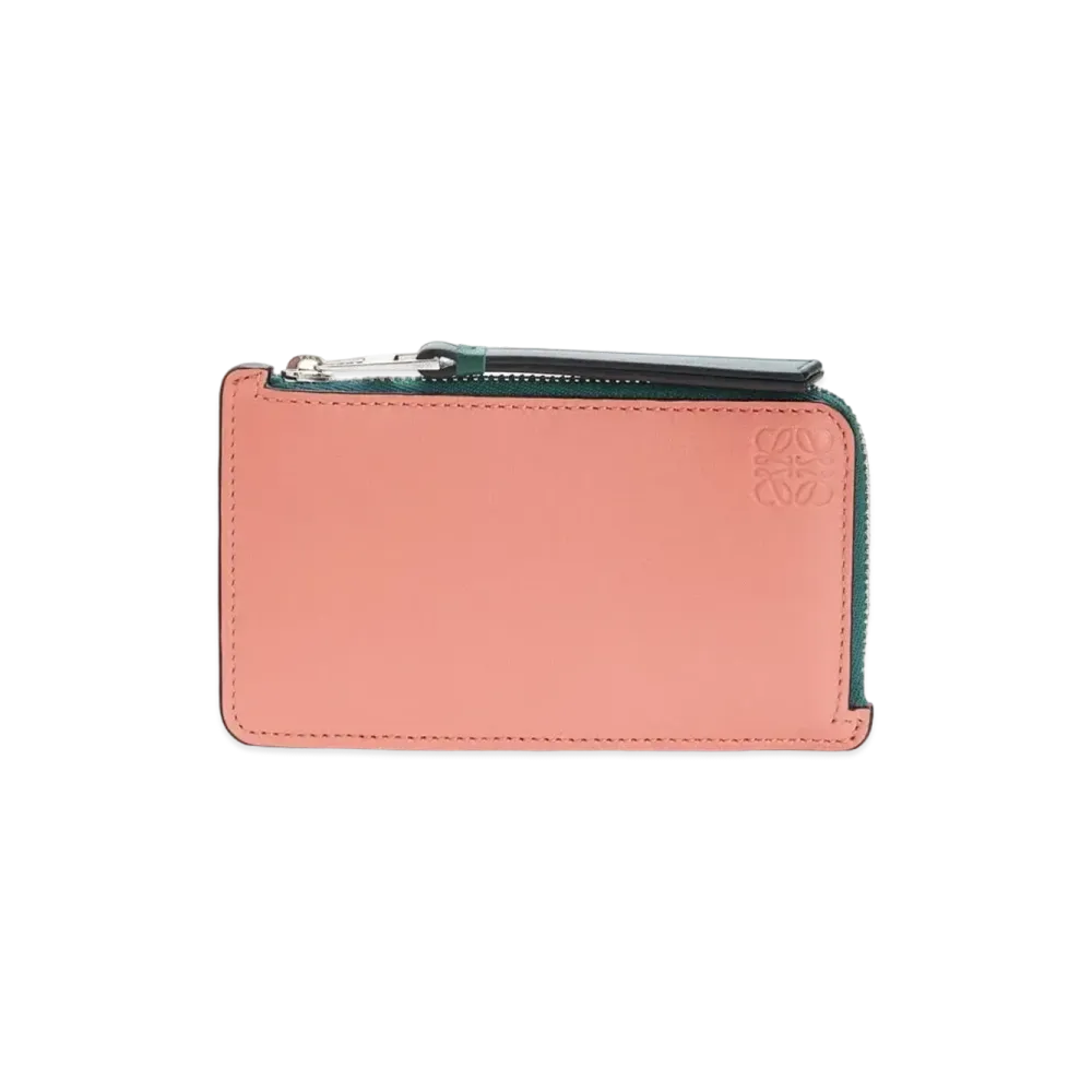 LOEWE Coin Cardholder In Classic Calfskin "Mint / Multicolor"