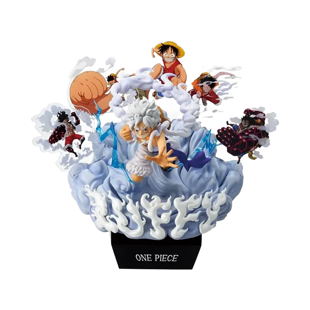 BANDAI "Ichiban Kuji" -One Piece MONKEY.D.LUFFY – Memories of Adventure and Voyage to the Future- D Prize Monkey D. Luffy Gear 5 ONDIMENSION