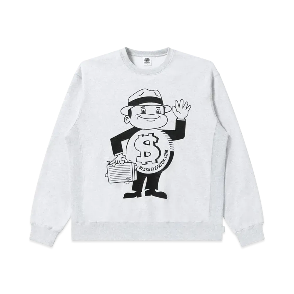 BlackEyePatch Dollarman Crew Sweat "Ash"
