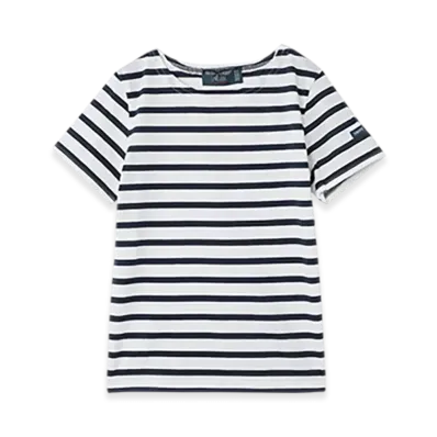 SAINT JAMES Crewneck T-shirt Levant (Kids) "Neige Marine"