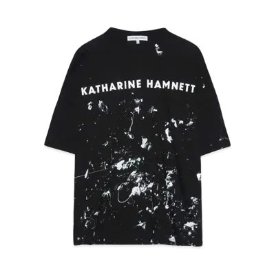 KATHARINE HAMNETT LOGO OVERSIZED TEE "BLACK"