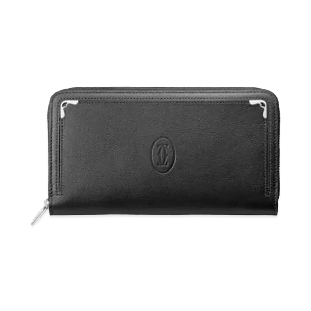 Cartier Must de Cartier Round Zip Wallet "Black"