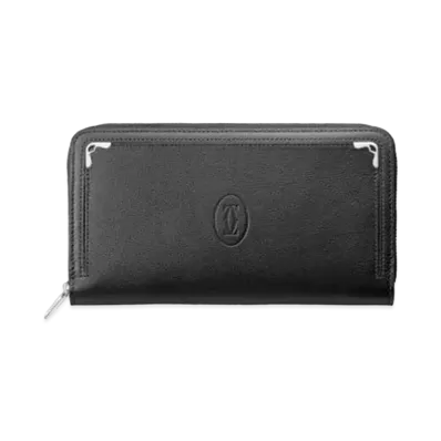 Cartier Must de Cartier Round Zip Wallet "Black"