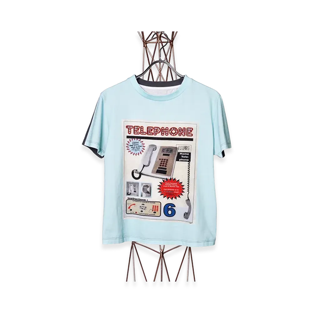 MM6 Maison Margiela Women's Compact Fit Print T-Shirts "Turquoes"