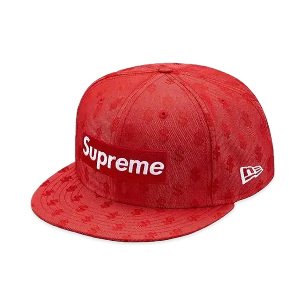 Supreme Monogram Box Logo New Era "Red"