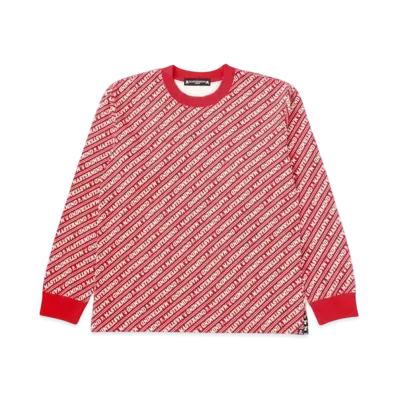mastermind WORLD Diagonal Crewneck "Red"