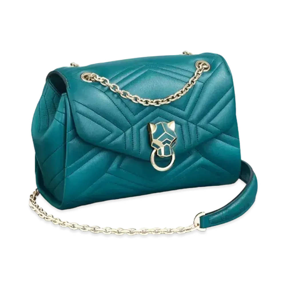 Cartier Mini Model Chain Bag, Panthere de Cartier "Petrol Blue"