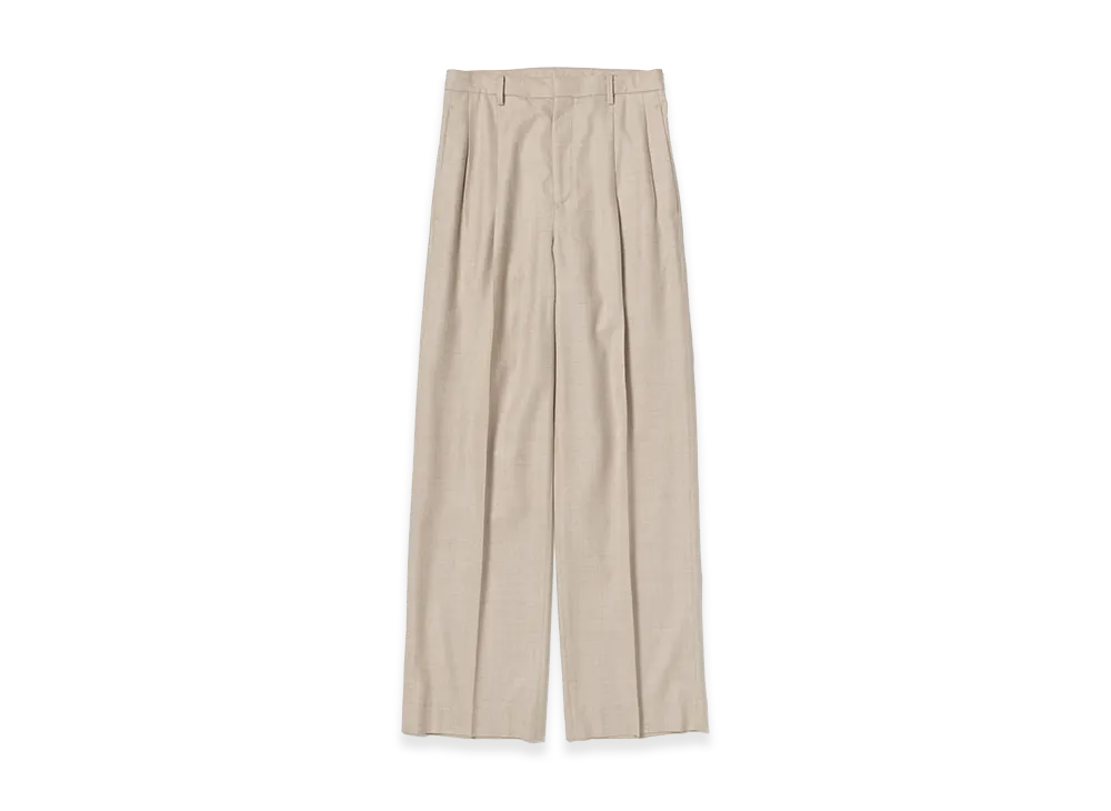 AURALEE Women's Super Light Wool Two-Tuck Slacks "Top Beige"
