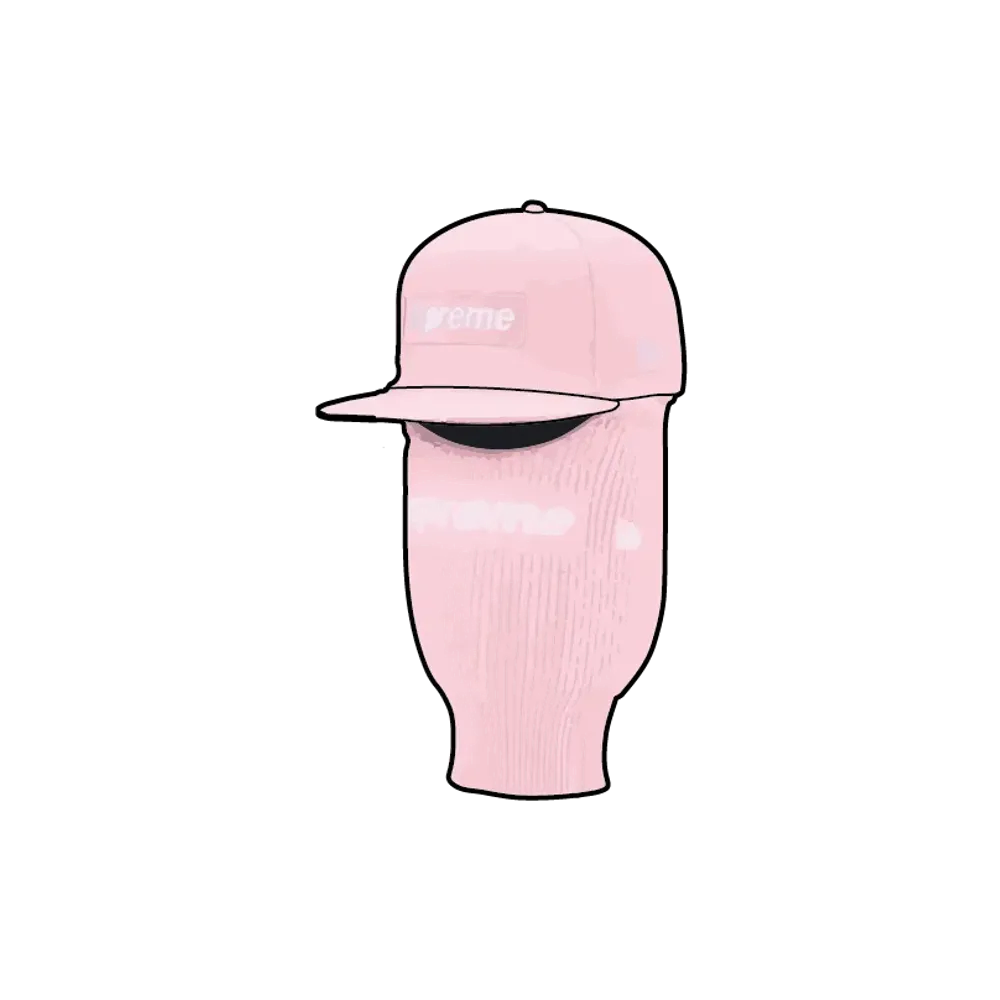 Supreme Box Logo New Era + Balaclava "Light Pink"