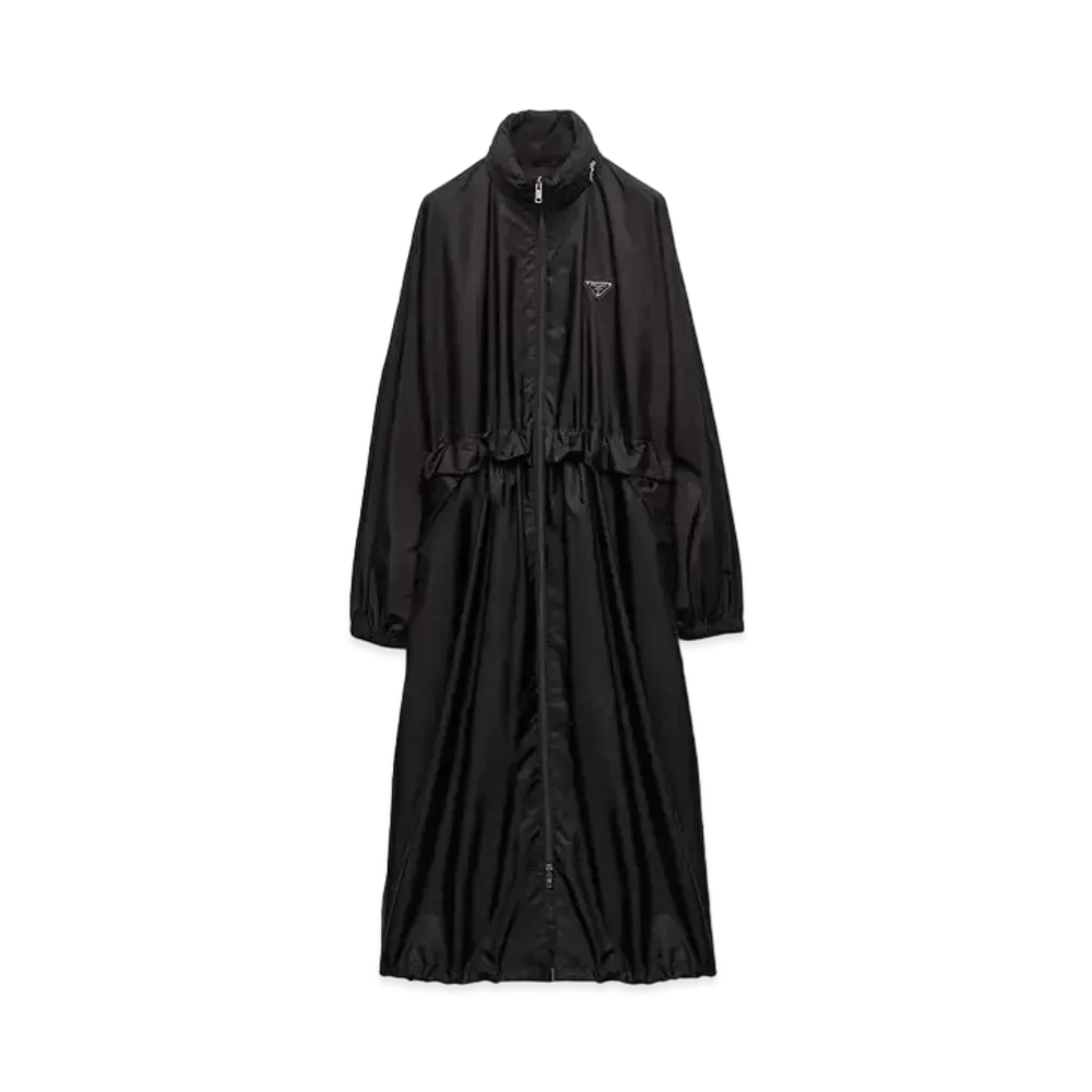 PRADA Women's Light Re-Nylon Raincoat "Black"
