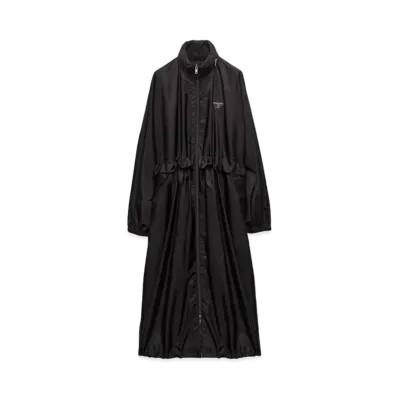 PRADA Women's Light Re-Nylon Raincoat "Black"