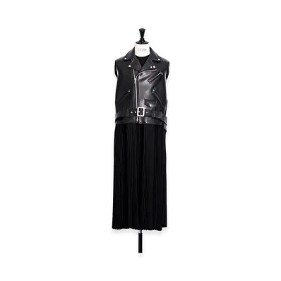 JUNYA WATANABE Women's Leather Jacket Docking Drsss "Black"