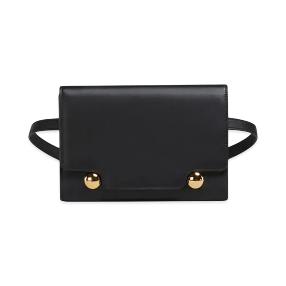 Marni Leather Trunkaroo Bum Bag "Black"